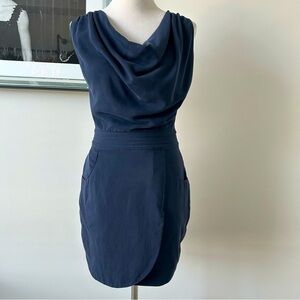 Play with Fala Drape Neck Faux Wrap Dress